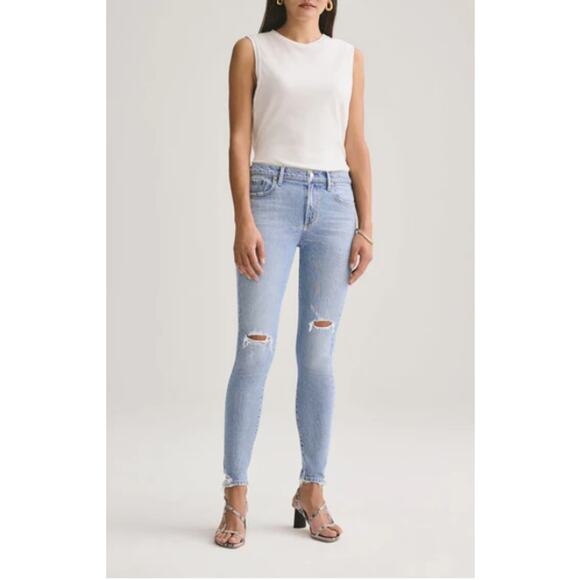 Agolde Denim - AGOLDE NWT Sophie Mid Rise Ankle Distressed Denim Jean in Shrine // 32